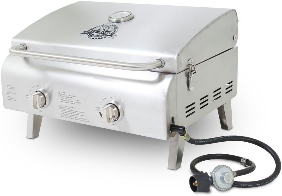 Pit Boss Grills 75275 Stainless Steel Two-Burner Portable Grill