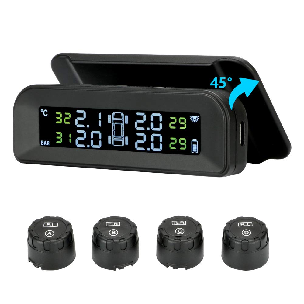 Tire Pressure Monitoring System Wireless Solar TPMS