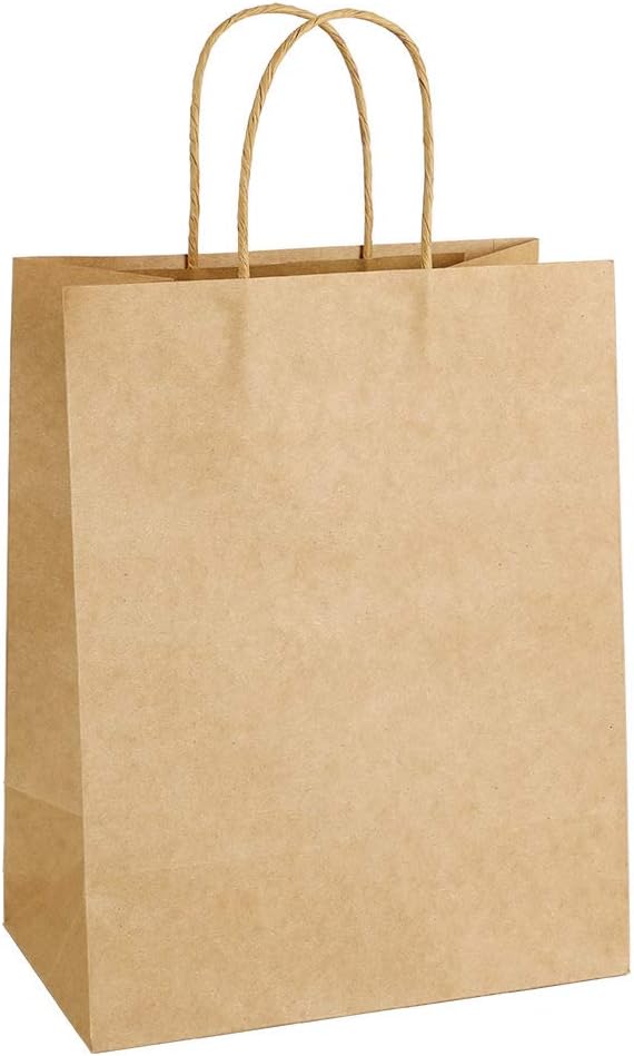 10.6x7.9x4.3" Kraft Paper Bags 100pcs