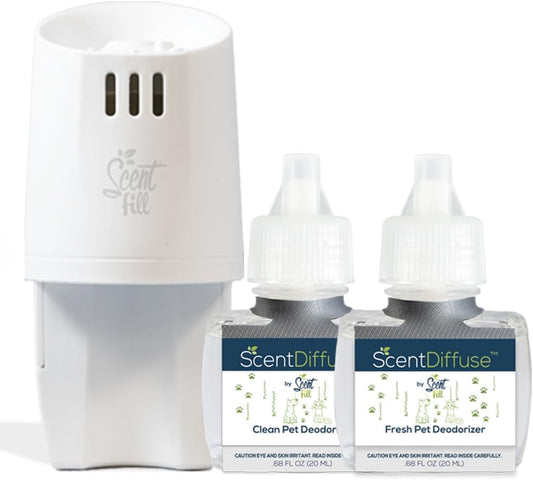 ScentDiffuse Pet Odor Deodorizing Air Freshener Starter Kit