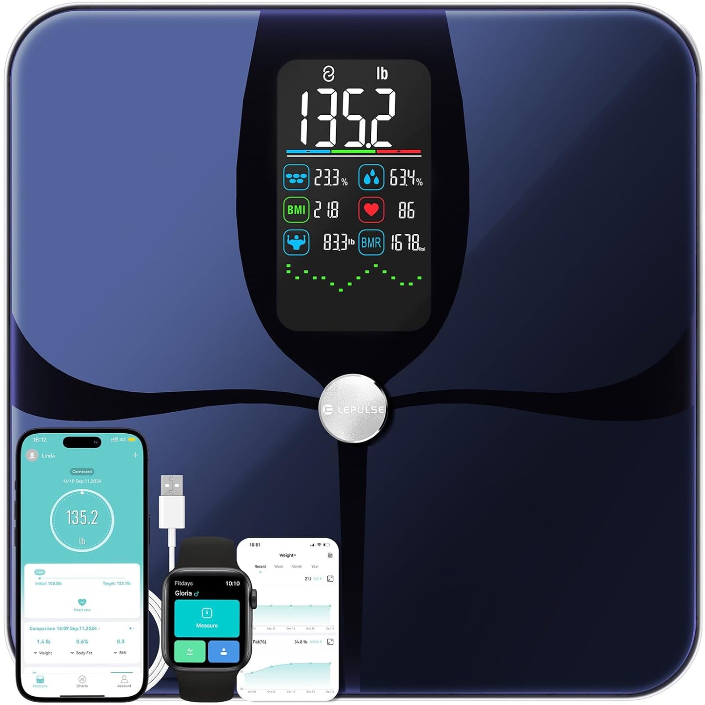 Lepulse Body Fat Scale for Body Weight