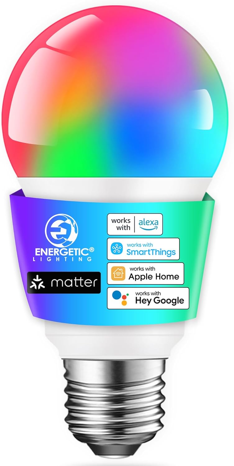 Energetic Light Bulbs Work with Alexa/Apple Home/Google Home/SmartThings