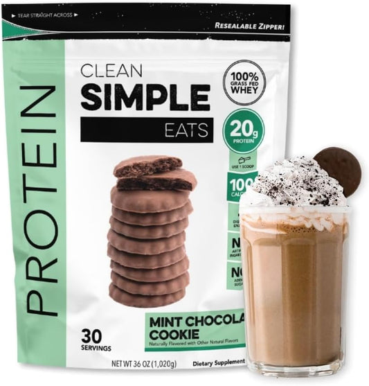 Clean Simple Eats Mint Chocolate Cookie Whey Protein Powder