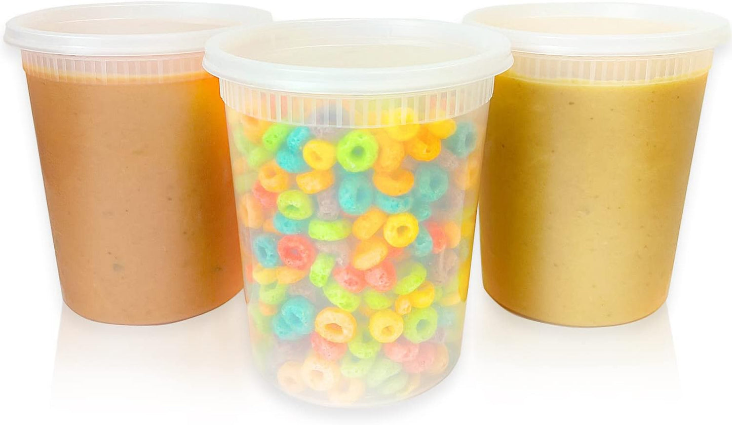 32oz Plastic Deli Food Storage Soup Containers