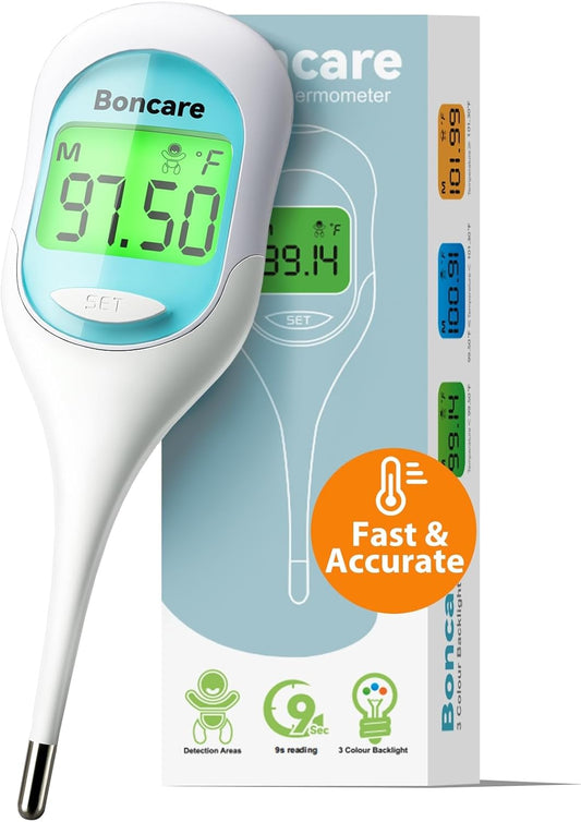 Boncare 9 Seconds Digital Basal Thermometer for Adults and Kids