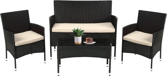 FDW Patio Furniture Set 4 Pieces