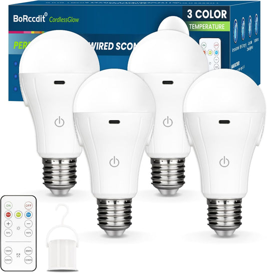 CordlessGlow 15W A19 Rechargeable Light Bulbs