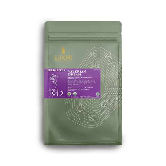 Luxmi Estates - Valerian Dream - Organic Valerian Root Tea for Sleep