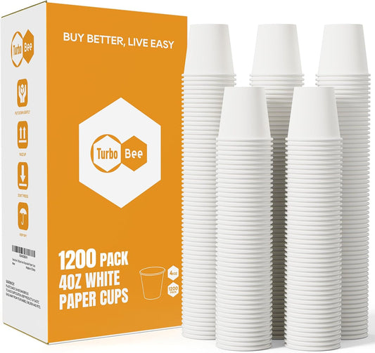 Turbo Bee 1200Pack 4oz Disposable Paper Cups