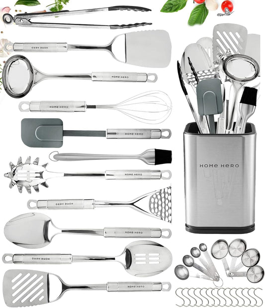 Home Hero 32 Pcs Stainless Steel Kitchen Utensils Set