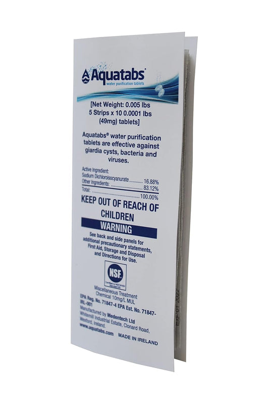 Aquatabs 49mg Water Purification Tablets