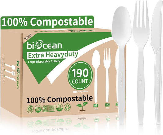 Extra Heavyduty Compostable Cutlery Set