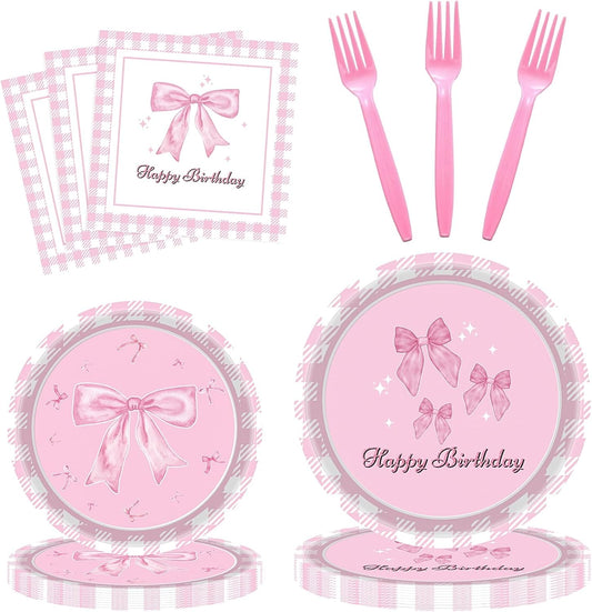 Pink Bow Birthday Party Decorations