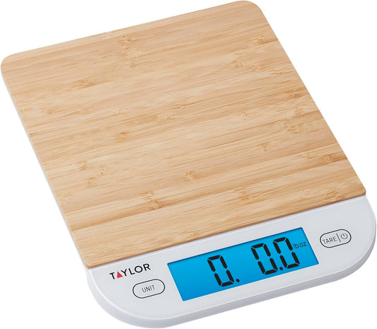 Taylor Digital Eco-Friendly Bamboo Kitchen Food Scale