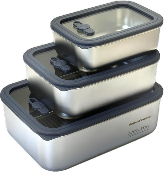 Stainless steel food storage containers leak proof