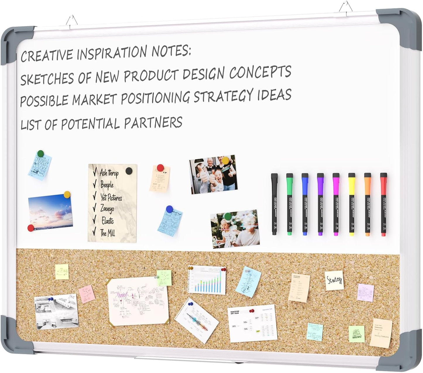 White Board Cork Board Combo
