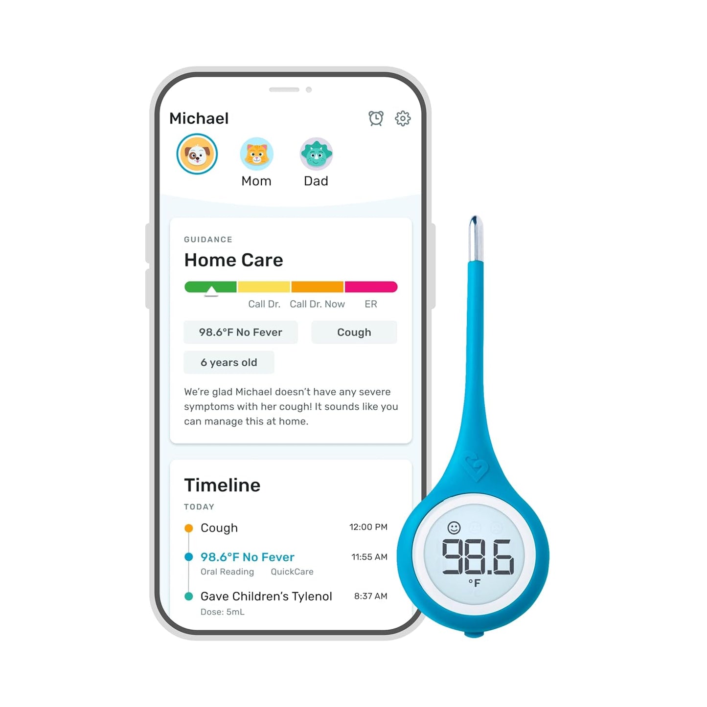 Kinsa QuickCare Smart Digital Thermometer