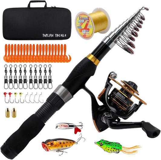 Collapsible Fishing Rod and Reel Combo