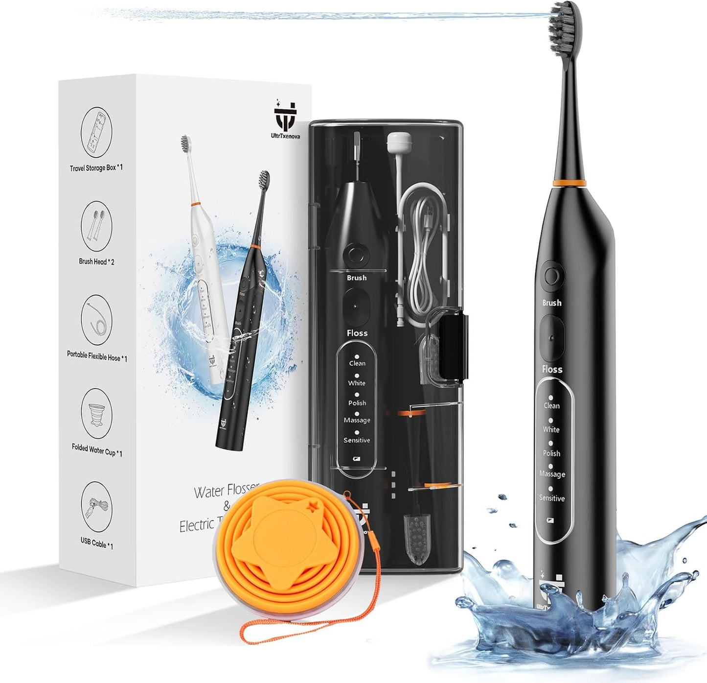 Electric Toothbrush with Water Flosser