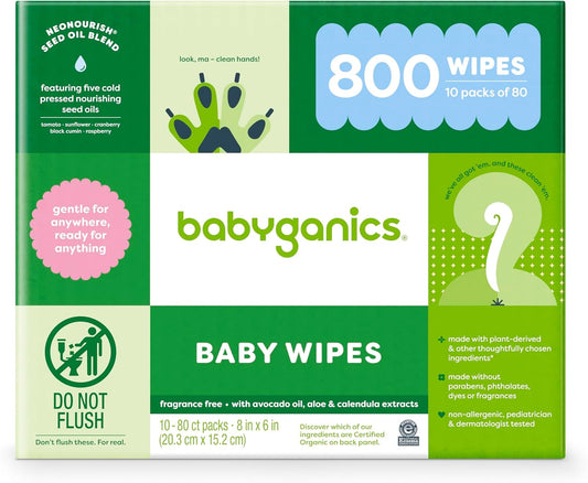 Babyganics Unscented Diaper Wipes