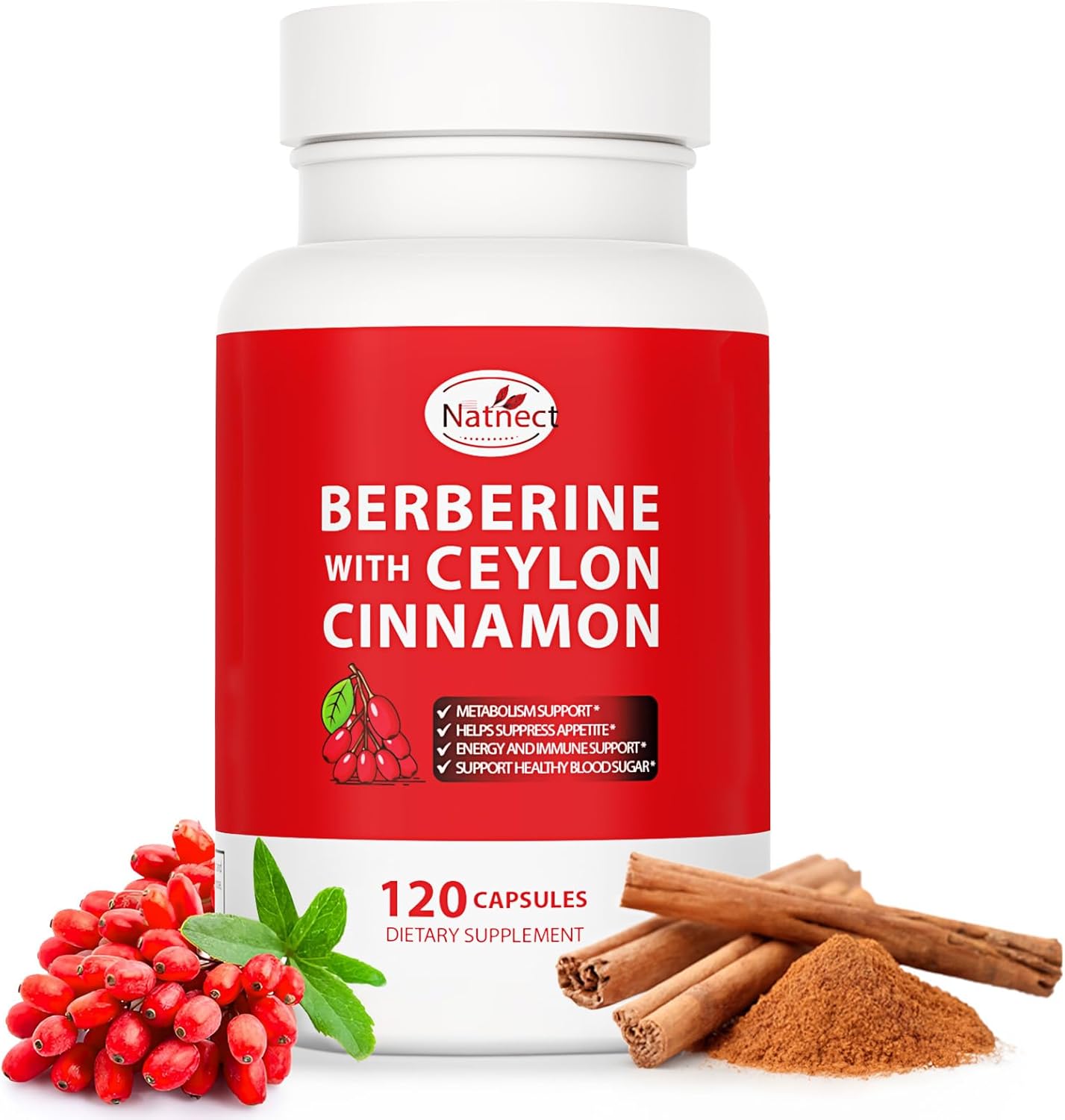 1700mg Berberine Supplement with Ceylon Cinnamon