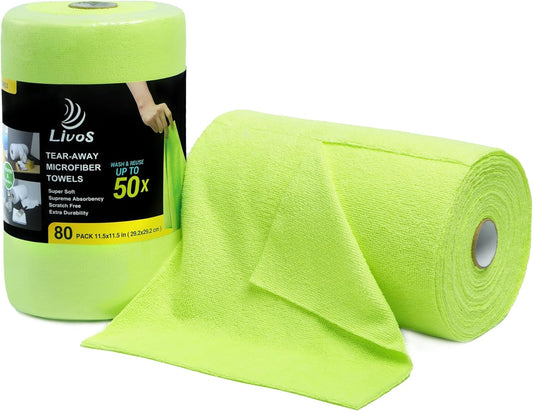 LIVOS Microfiber Cleaning Cloth Roll