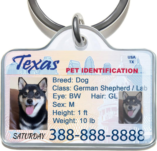 Custom Pet Driver License ID Tags