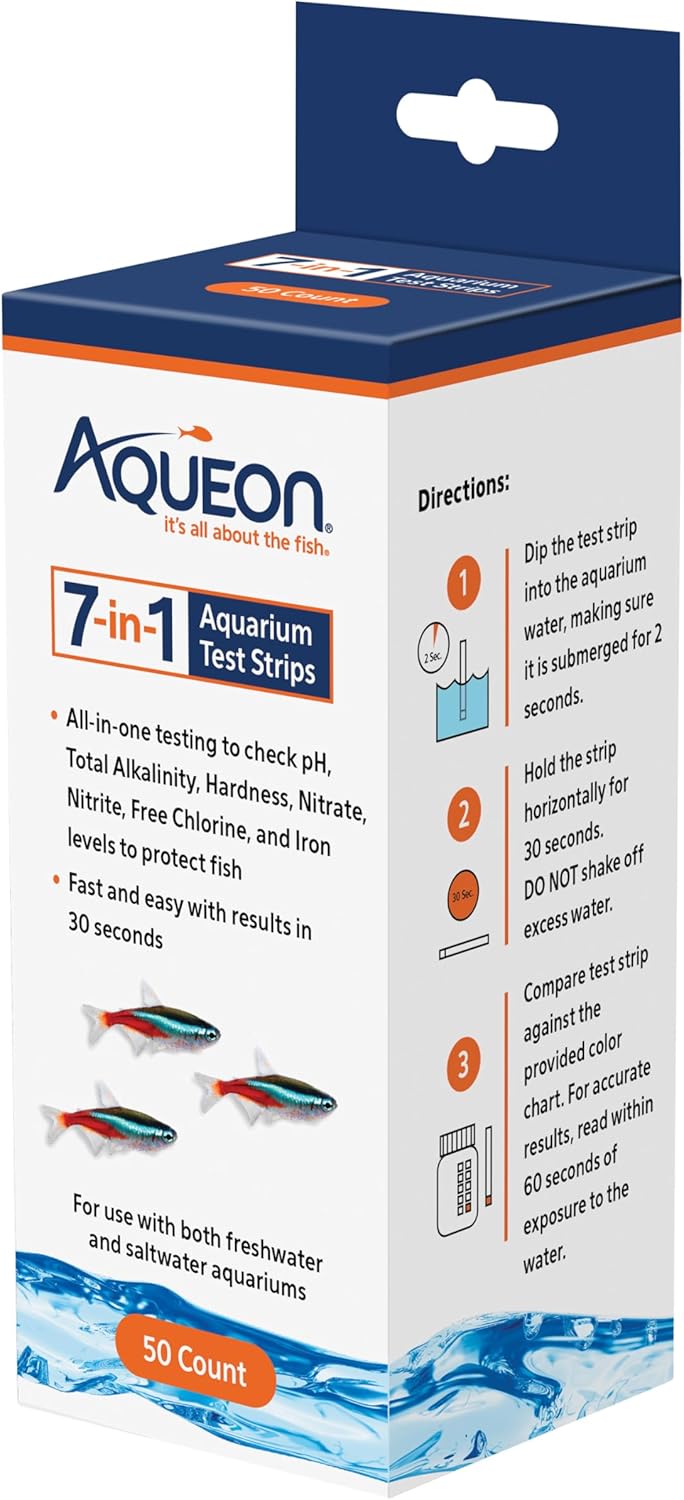 Aqueon 7-in-1 Aquarium Test Strips