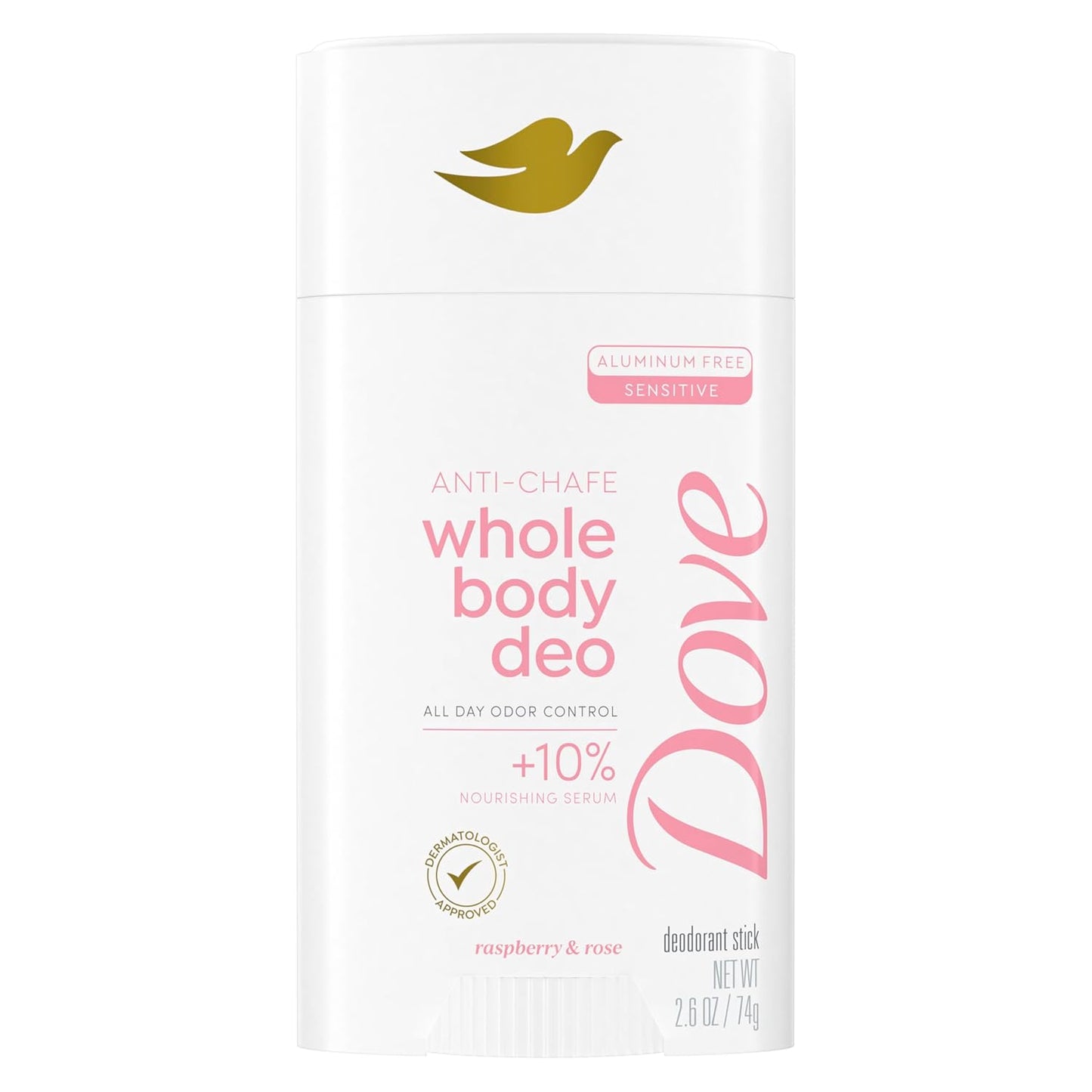 Dove Whole Body Deo Aluminum Free Anti-Chafe Deodorant Stick