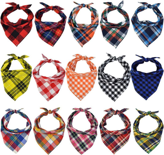 15pcs Dog Bandanas