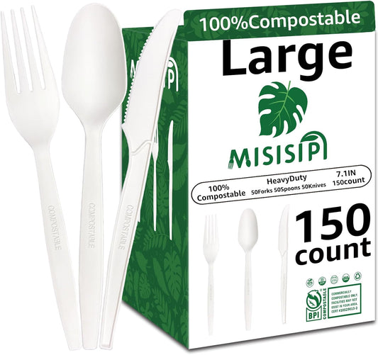 MISISIPI 150Pcs 100% Compostable