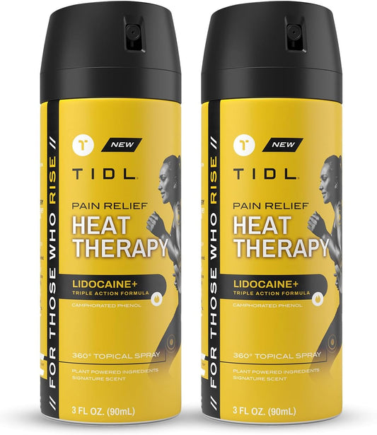 TIDL Lidocaine Spray, Heat Therapy Pain Relief Spray