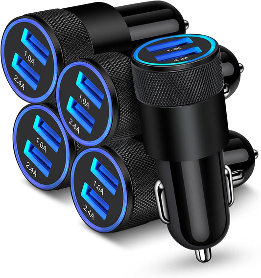 [5pcs] Car Charger Adapter