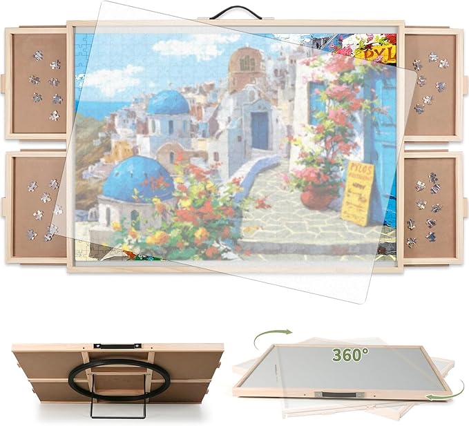 2-in-1 Tilting & Rotating Puzzle Board