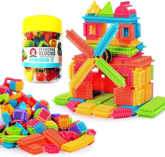 Teytoy 100 Pcs Bristle Shape Building Blocks