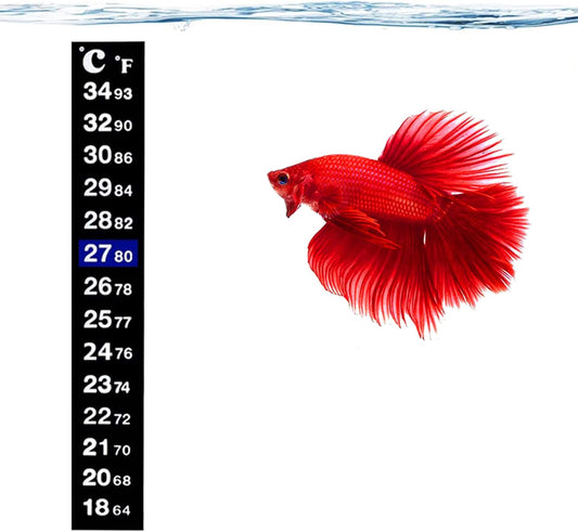 SunGrow Betta Fish Tank Thermometer Stick On