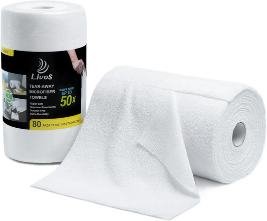 LIVOS Microfiber Cleaning Cloth Roll