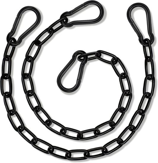 2 Pack Hanging Swing Chain with 4 Carabiners 27in