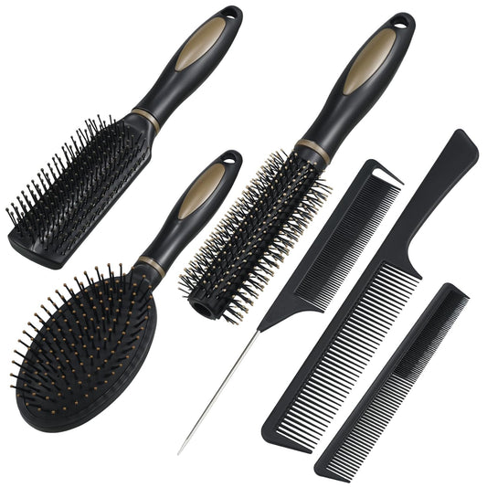 6 Pieces Detangling Styling Comb Set for Women and Men