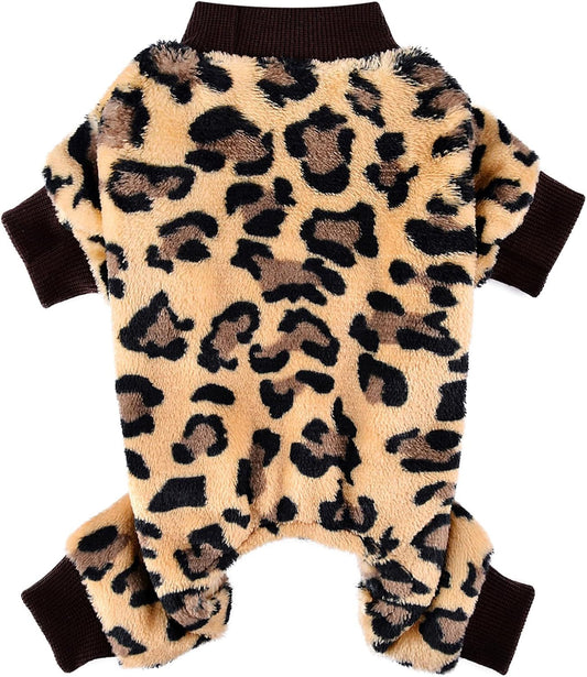 Leopard Dog Sweater Dog Jumpsuit