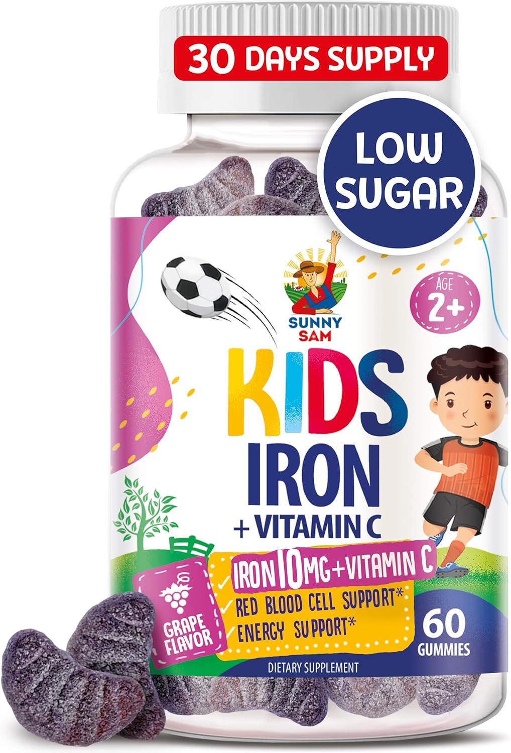 SUNNY SAM Iron Gummies for Kids