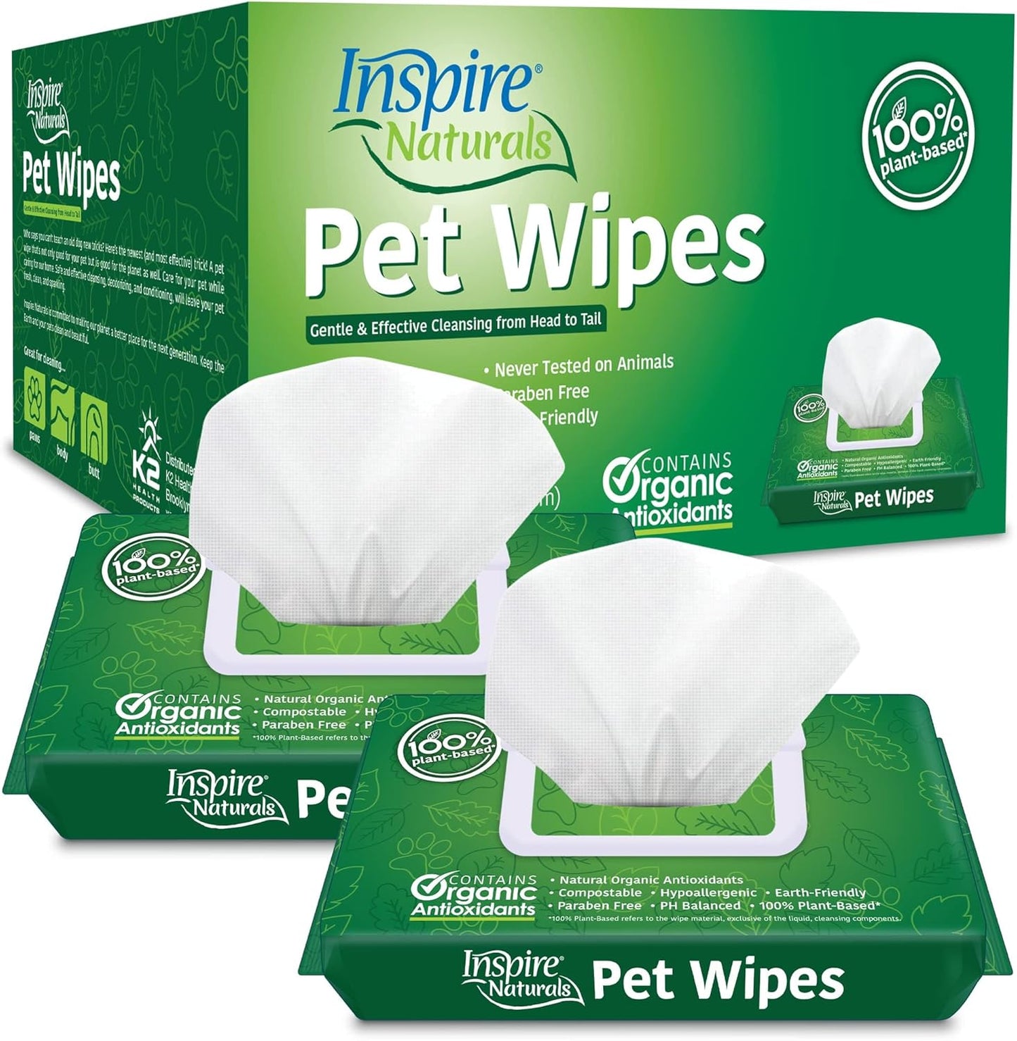 Inspire Naturals Pet Wipes for Dogs