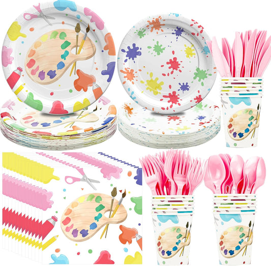 Art Paint Party Supplies Tableware