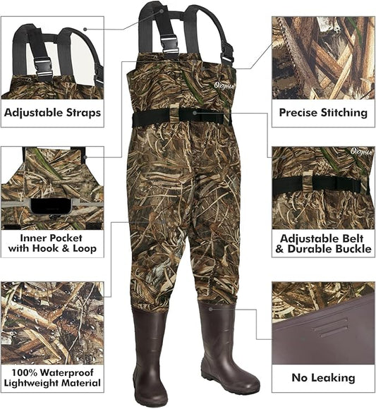 OXYVAN Chest Waders with Boots for Men & Women