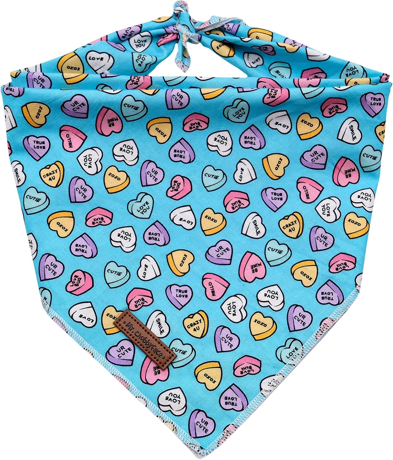 MR. CHUBBYFACE Valentines Day Dog Bandanas