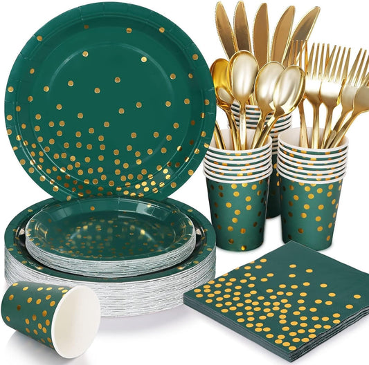 Green Plates and Napkins Party Supplies