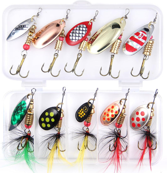 10/30pcs Fishing Lure Spinnerbait