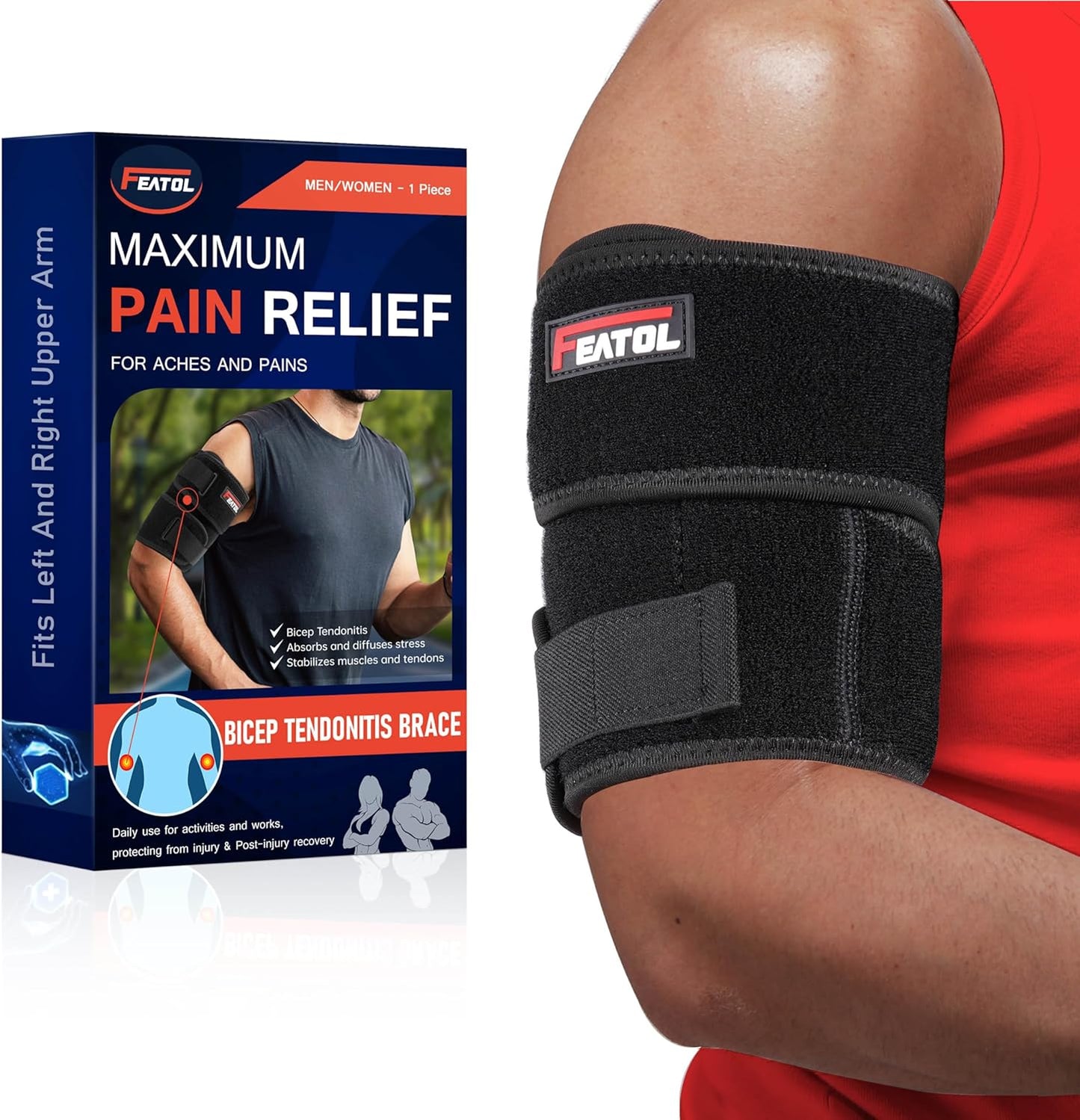 FEATOL Bicep Tendonitis Brace Compression