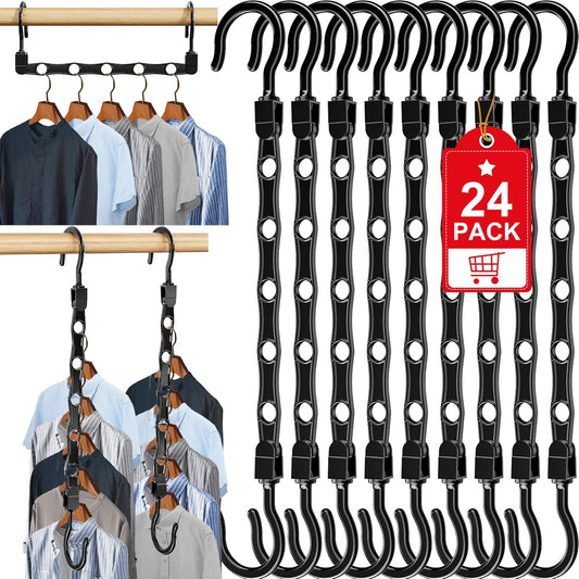 24 Pack Hangers Space Saving Magic Space