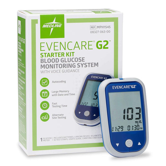 Medline EvenCare G2 Blood Glucose Monitor Starter Kit